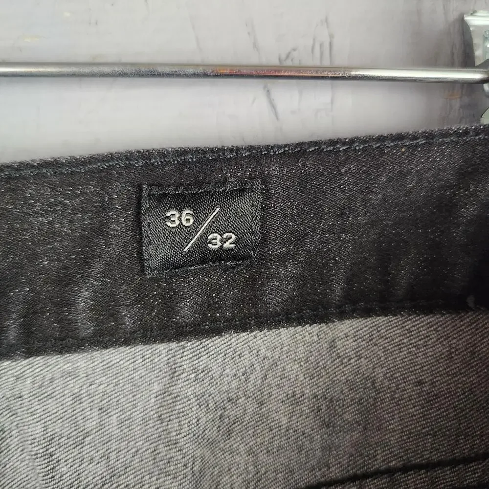 Lucky Brand Jeans Mens 36x32 Black 121 Slim Stretch Pants Grunge Goth Skater